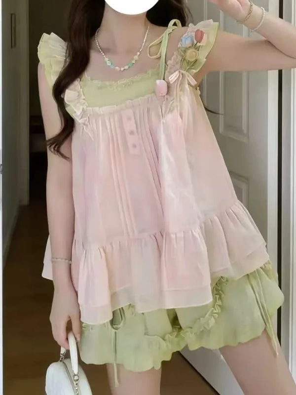 Chic Summer Ruffle Set