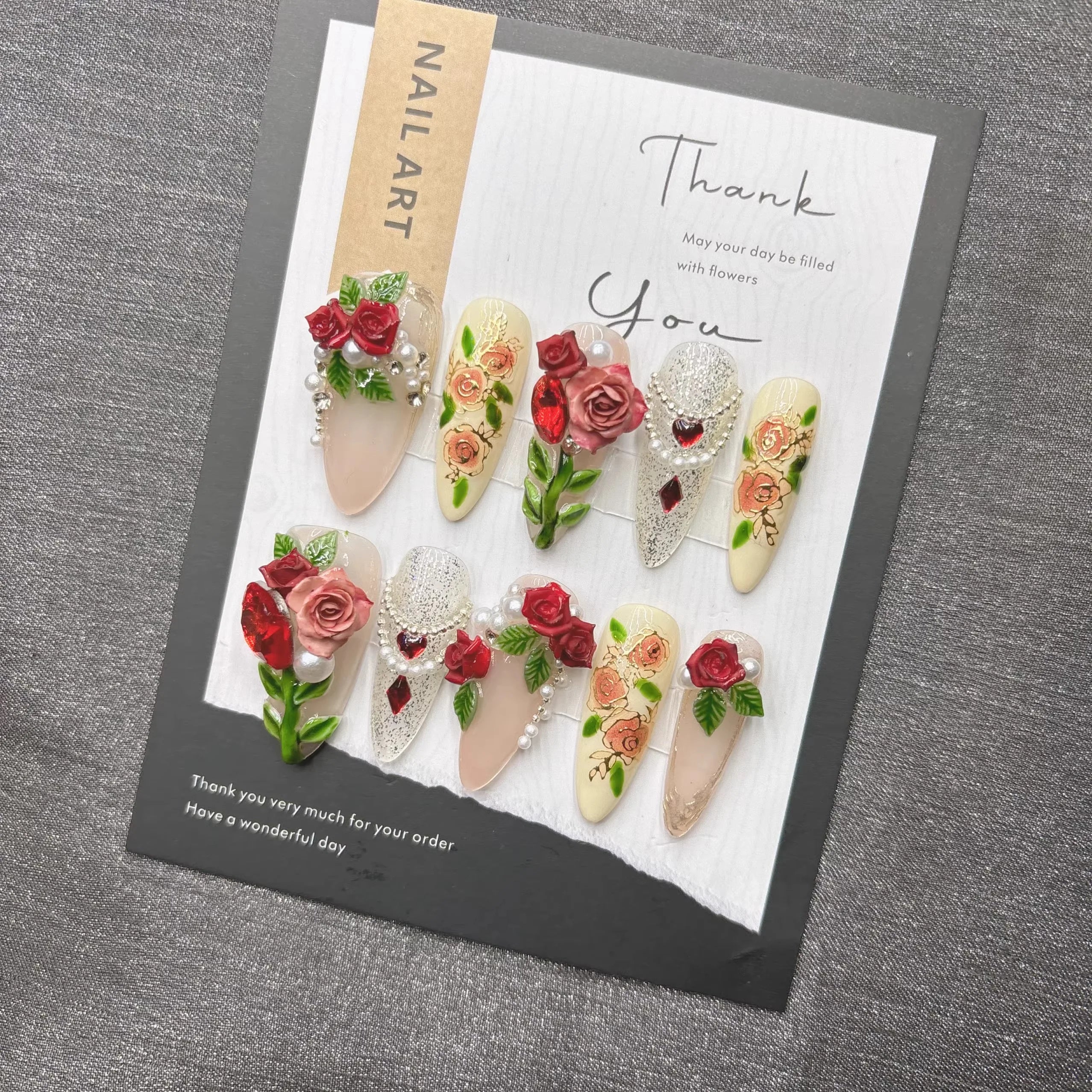 Glamorous Pearl Handmade Nail Set