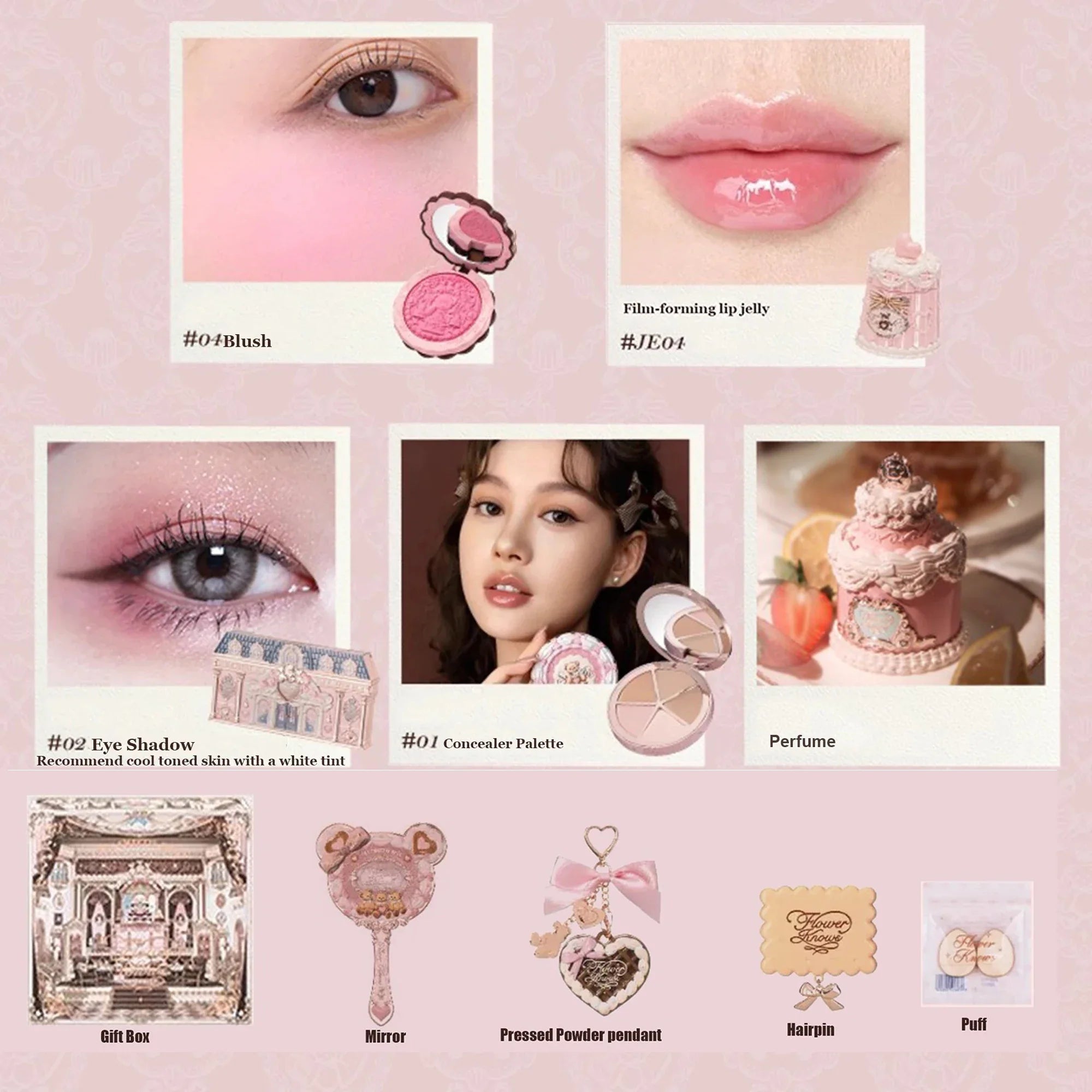 Flowerknows 10pcs Giftbox Beauty Set and Bundles
